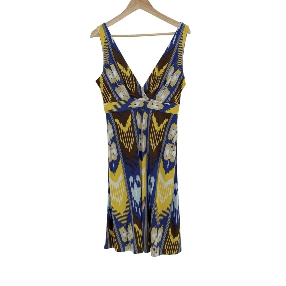 Tory Burch Carmondy 100% Silk Dress Luau Poppy Size M Preppy Elegant Event